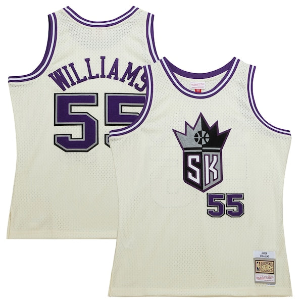 Jason Williams Sacramento Kings  Chainstitch Swingman Jersey - Cream