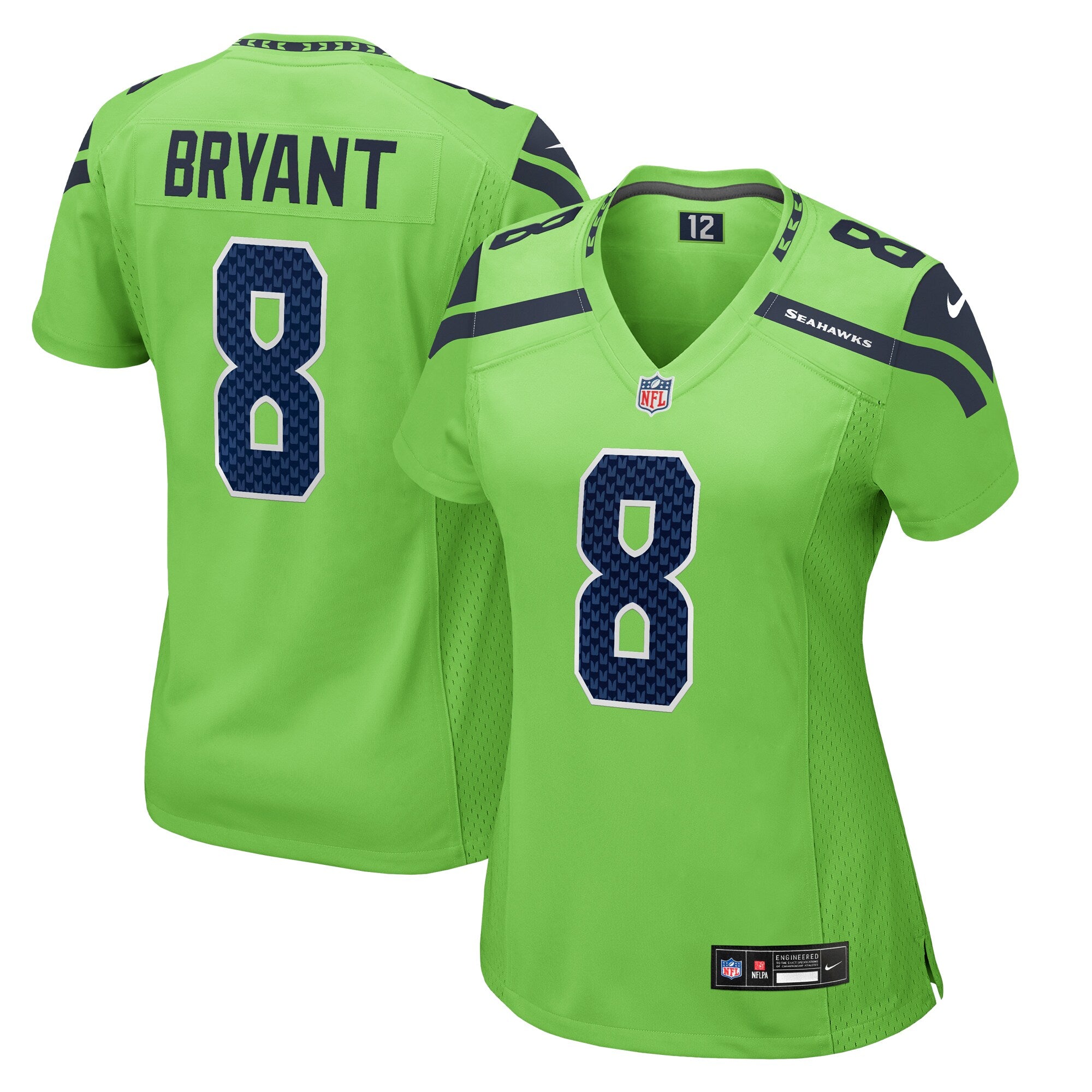 Coby Bryant Seattle Seahawks Nike Women's Team Game Jersey -  College Navy/Neon Green