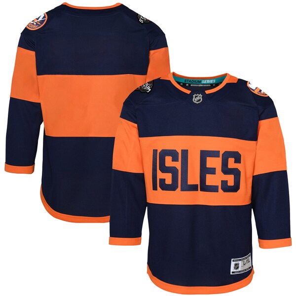 New York Islanders Youth 2024 NHL Stadium Series Premier Jersey – Navy