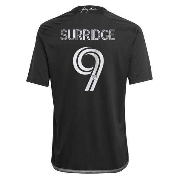 Sam Surridge Nashville SC adidas Youth 2024 Man In Black Kit Replica Player Jersey – Black