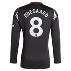 Martin Odegaard Arsenal adidas 2024/25 Away Replica Long Sleeve Player Jersey - Black