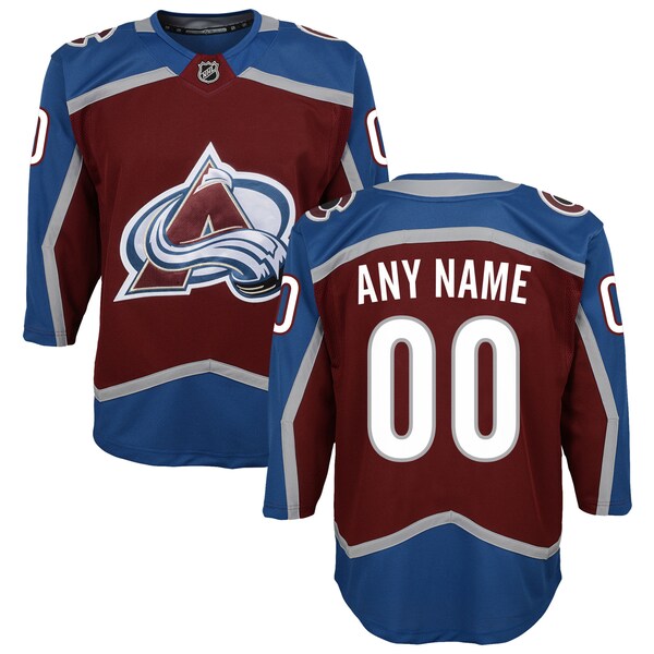 Colorado Avalanche Youth Home Premier Custom Jersey - Burgundy