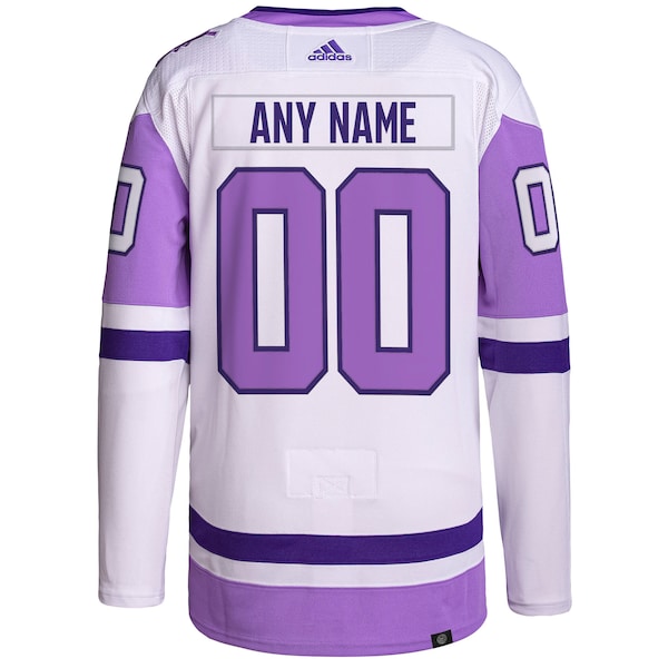 Arizona Coyotes adidas Hockey Fights Cancer Primegreen Authentic Custom Jersey - White/Purple
