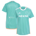 Inter Miami CF adidas Women's 2024 Archive Replica Jersey - Aqua