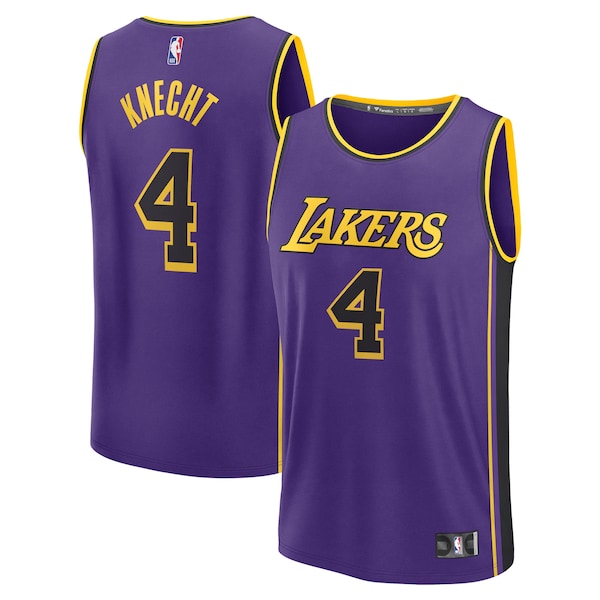 Dalton Knecht Los Angeles Lakers  Fast Break Replica Player Jersey - Statement Edition - Purple