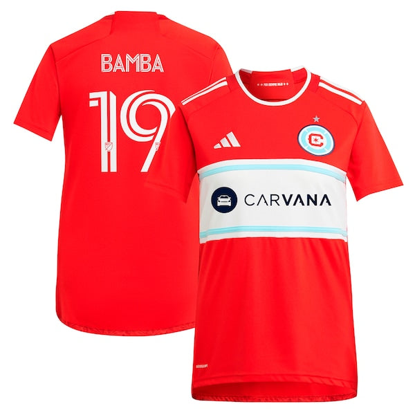 Jonathan Bamba Chicago Fire adidas Women's 2024 Return To Red Replica Player Jersey - Red