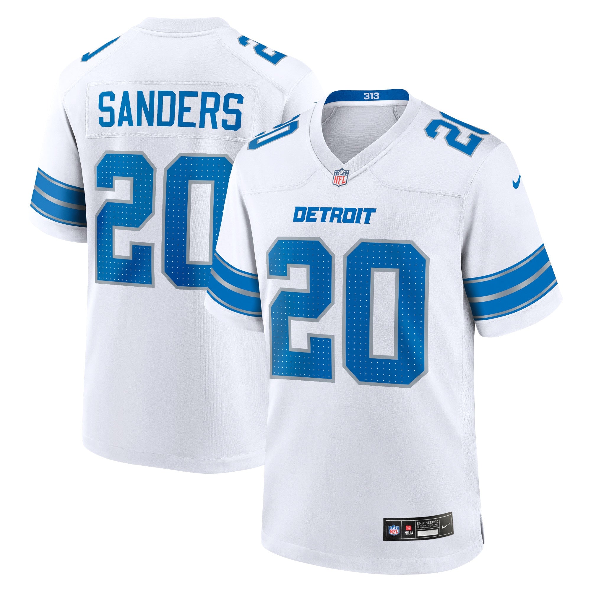 Barry Sanders Detroit Lions Nike 2nd Alternate Retired Player Game Jersey - Black