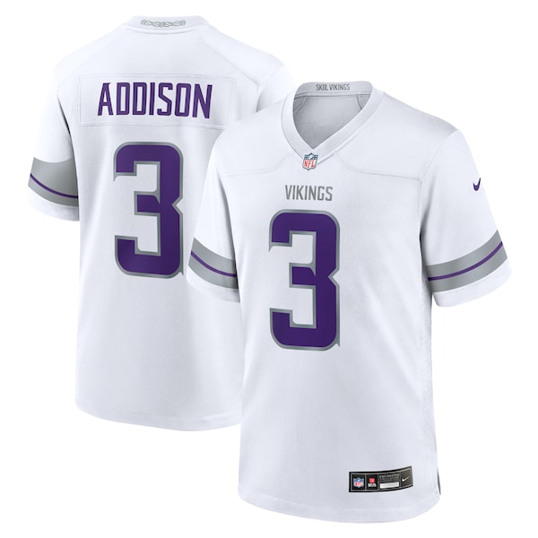 Jordan Addison Minnesota Vikings Nike Alternate Game Player Jersey - White