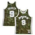 Tony Parker San Antonio Spurs Hardwood Classics 2000/01 Ghost Green Swingman Jersey - Camo
