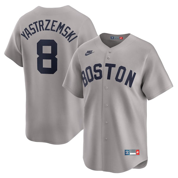 Carl Yastrzemski Boston Red Sox Nike Throwback Cooperstown Collection Limited Jersey - Gray