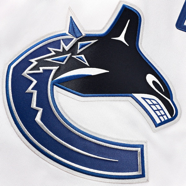Vancouver Canucks  Away Premium Custom Jersey - White/Blue