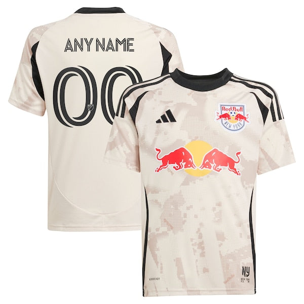 New York Red Bulls adidas Youth 2025 Stone Kit Replica Custom Jersey - Tan