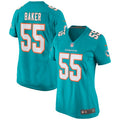 Jerome Baker Miami Dolphins Nike Women's Game Jersey - Aqua