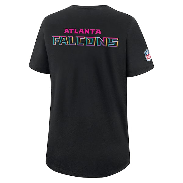 Atlanta Falcons Nike Women's 2025 NFL Crucial Catch Tri-Blend Dri-FIT T-Shirt - Black