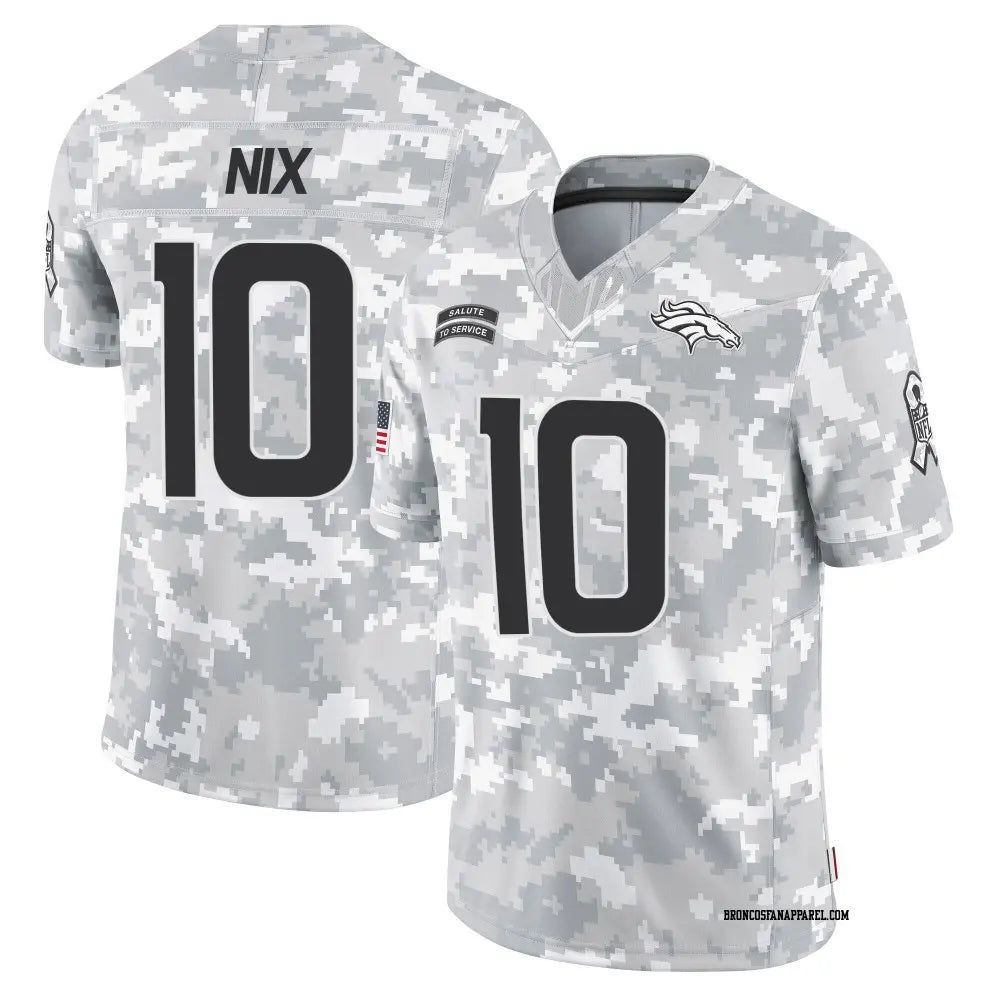 Bo Nix Denver Broncos Nike 2024 Salute to Service Limited Jersey - Arctic Camo