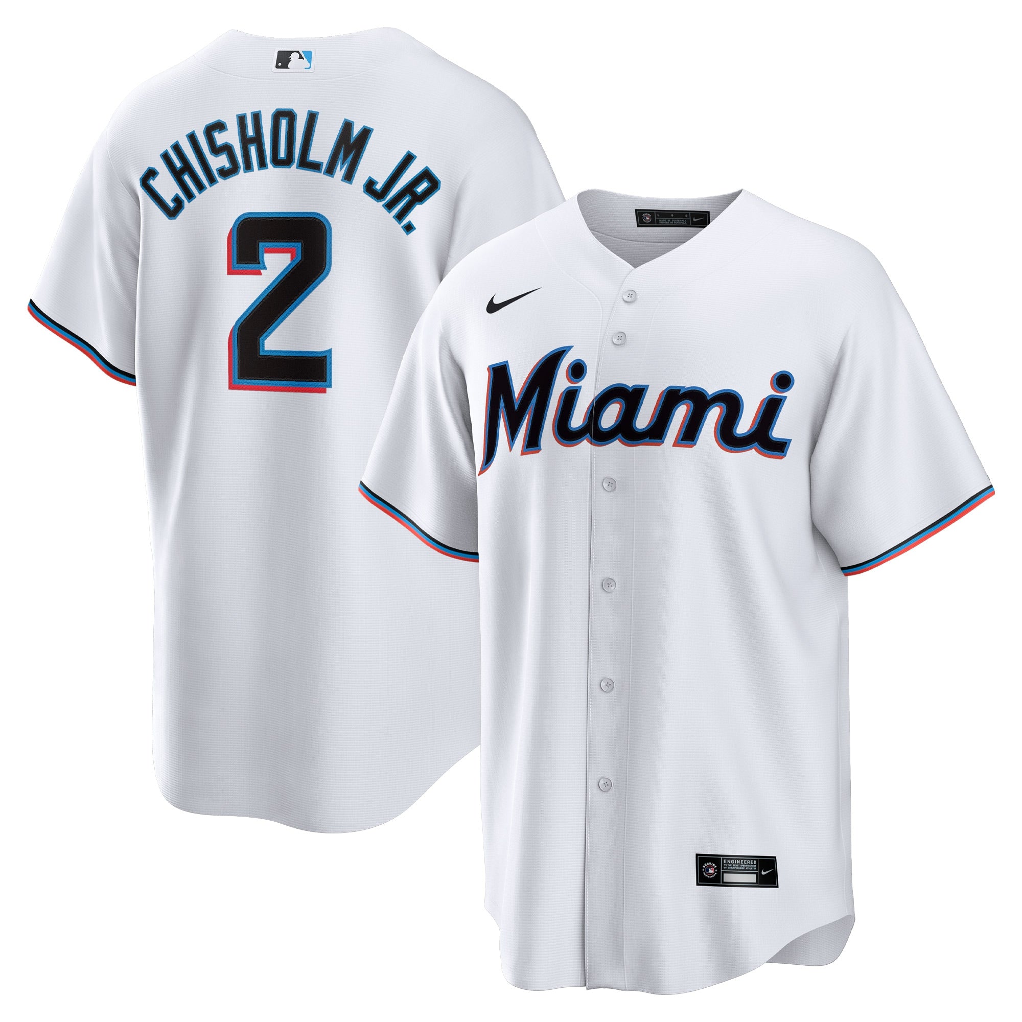 Jazz Chisholm Jr. Miami Marlins Nike Alternate Replica Player Jersey - Black/White