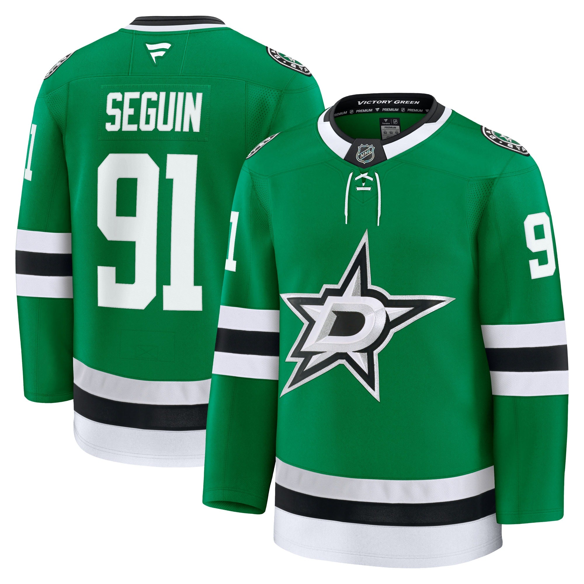 Tyler Seguin Dallas Stars  Alternate Premium Jersey - Black/Kelly Green