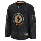 Winnipeg Jets  2024 Military Appreciation Personalized Long Sleeve Practice Jersey - Black
