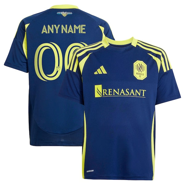 Nashville SC adidas Youth 2025 The Heart of Nashville Kit Replica Custom Jersey - Navy