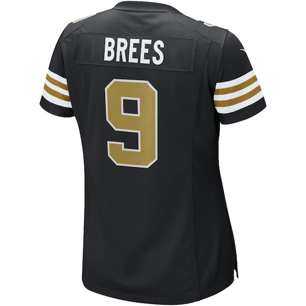 Drew Brees Nike New Orleans Saints Women's Alternate Game Jersey - Black/White