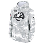 Los Angeles Rams Nike 2024 Salute to Service Club Fleece Pullover Hoodie - Arctic Camo