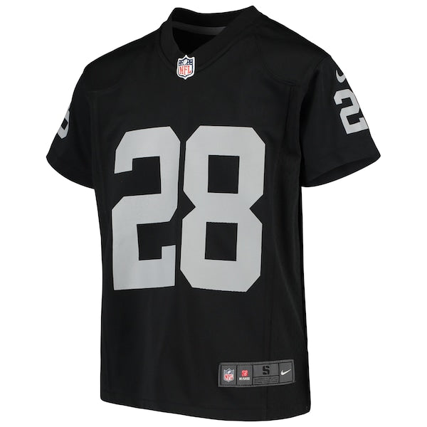 Josh Jacobs Las Vegas Raiders Nike Youth Game Jersey - Black/White