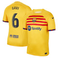 Gavi Barcelona Nike Youth 2022/23 Fourth Breathe Stadium Replica Player Jersey - Yellow