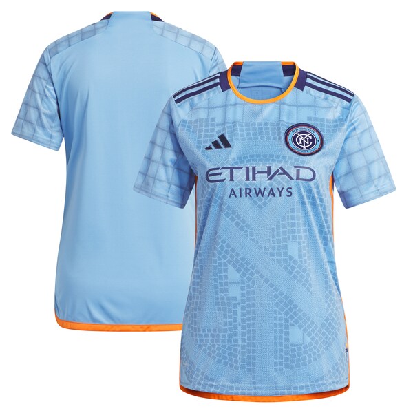 New York City FC adidas Women's 2024 The Interboro Kit Replica Jersey - Light Blue