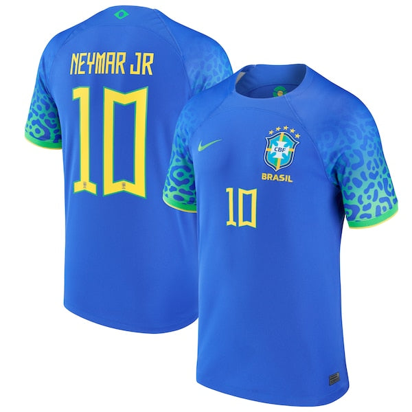 Neymar Jr. Brazil National Team Nike 2022/23 Away Breathe Stadium Replica Player Jersey - Blue