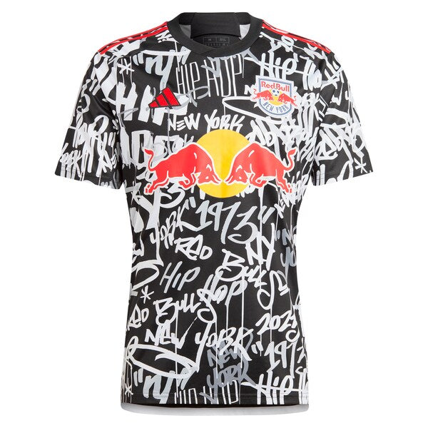 New York Red Bulls adidas 2024 Freestyle Replica Custom Jersey - Black