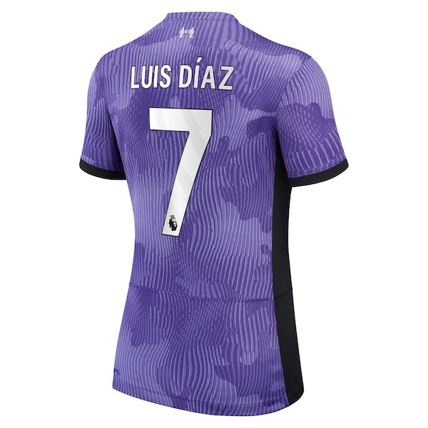 Luis Diaz Liverpool Nike Women's 2023/24 Third Stadium Replica Player Jersey - Purple