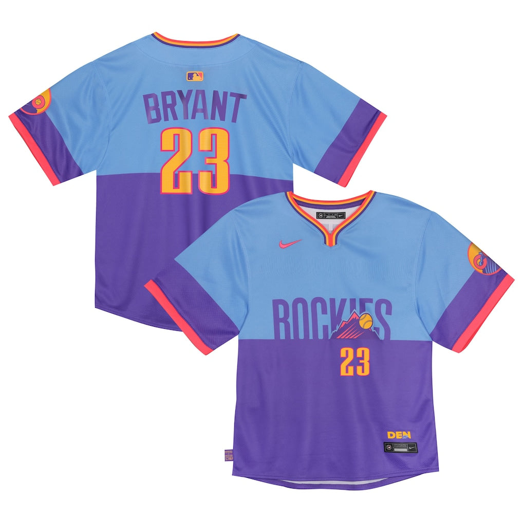 Kris Bryant Colorado Rockies Nike Toddler 2025 City Connect Limited Player Jersey - Purple/Light Blue