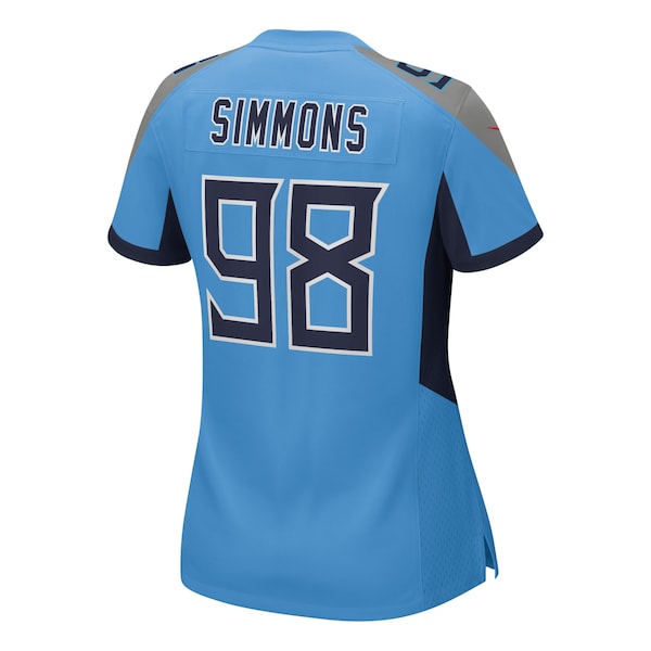 Jeffery Simmons Tennessee Titans Nike Women's Team Game Jersey -  Light Blue