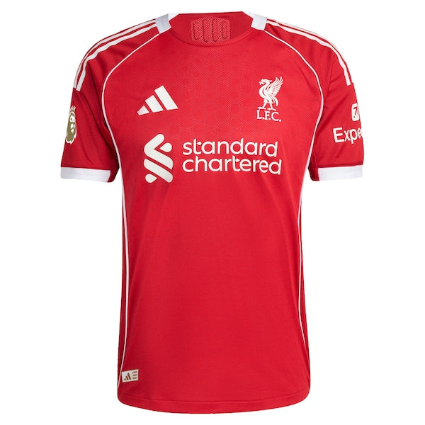 Liverpool adidas  2025/26 Home Custom Authentic Jersey - Red/Green