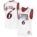 Allen Iverson Philadelphia 76ers 2001/02 Hardwood Classics Swingman Jersey - White/Red