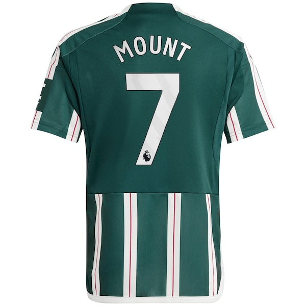 Mason Mount Manchester United adidas Youth 2023/24 Away Replica Player Jersey - Green/White