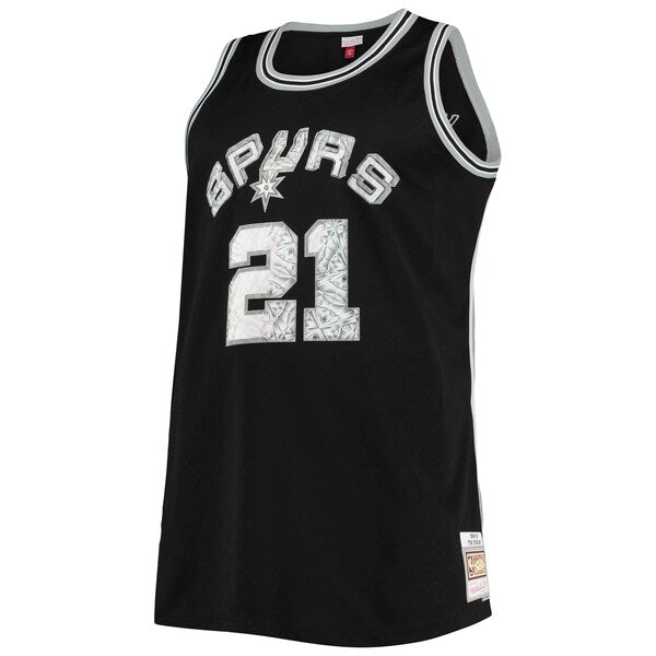 Tim Duncan San Antonio Spurs Big & Tall 1998/99 NBA 75th Anniversary Diamond Swingman Jersey - Black