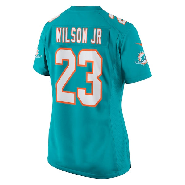 Jeff Wilson Jr. Miami Dolphins Nike Women's Game Player Jersey - Aqua