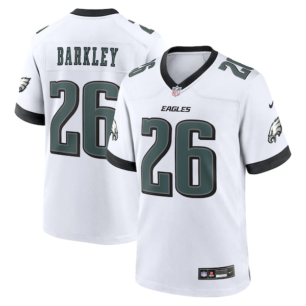 Saquon Barkley Philadelphia Eagles Nike White Game Jersey -  White/Black/Green/Kelly Green
