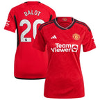 Diogo Dalot Manchester United adidas Women's 2023/24 Home Replica Player Jersey - Red/Green