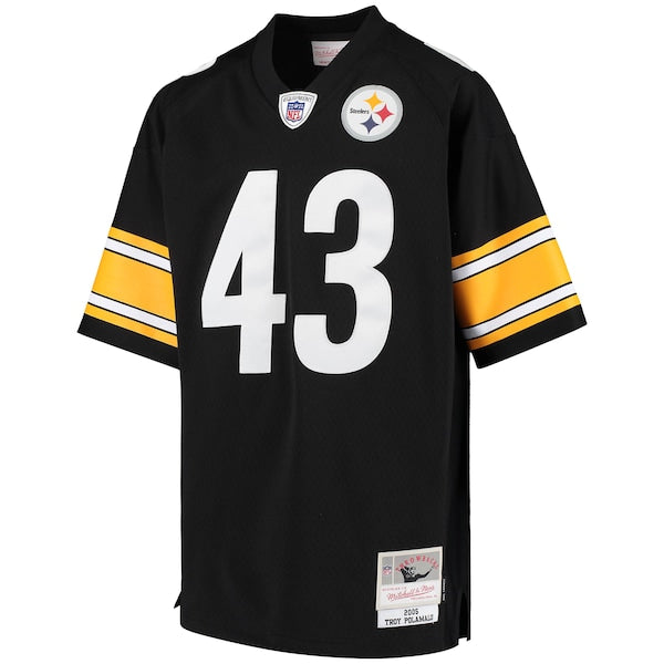 Troy Polamalu Pittsburgh Steelers Youth 2005 Gridiron Classics Retired Player Legacy Jersey - Black/White