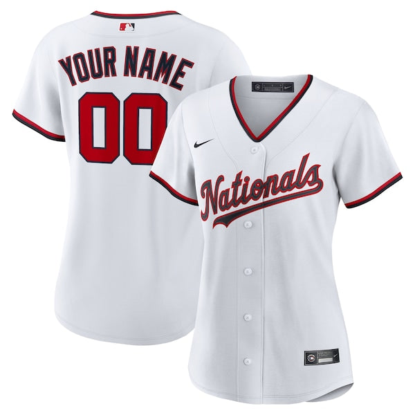 Washington Nationals Nike Women's Home Custom Replica 2.0 Jersey - White