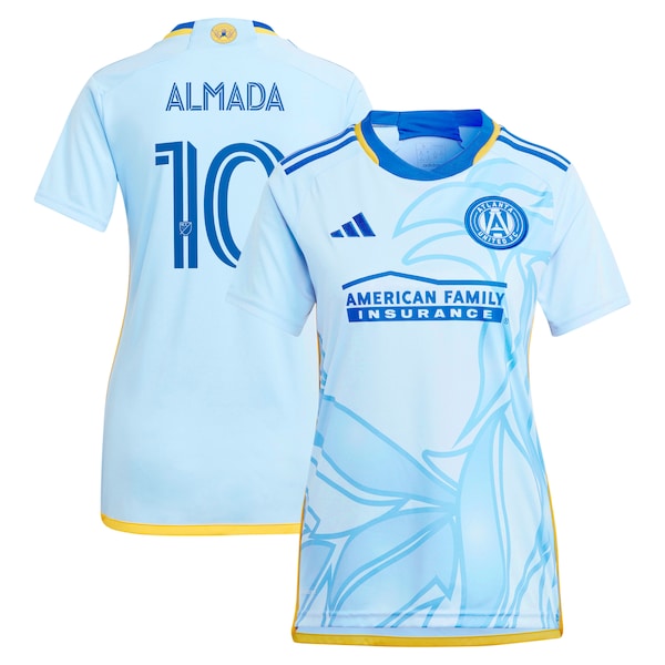 Thiago Almada Atlanta United FC adidas Women's 2024 The Resurgens Kit Replica Player Jersey - Light Blue