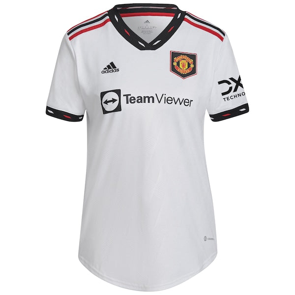 Manchester United adidas Women's 2022/23 Away Blank Replica Jersey - White