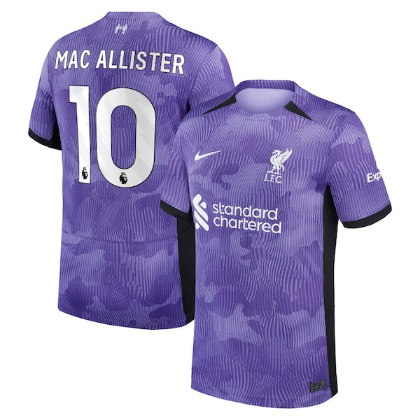 Alexis Mac Allister Liverpool Nike 2023/24 Third Stadium Replica Player Jersey - Purple