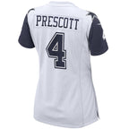 Dak Prescott Dallas Cowboys Nike Women's Alternate Game Jersey - White/Navy