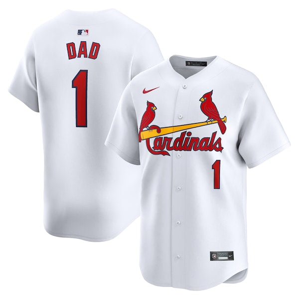 St. Louis Cardinals Nike #1 Dad Home Limited Jersey - White