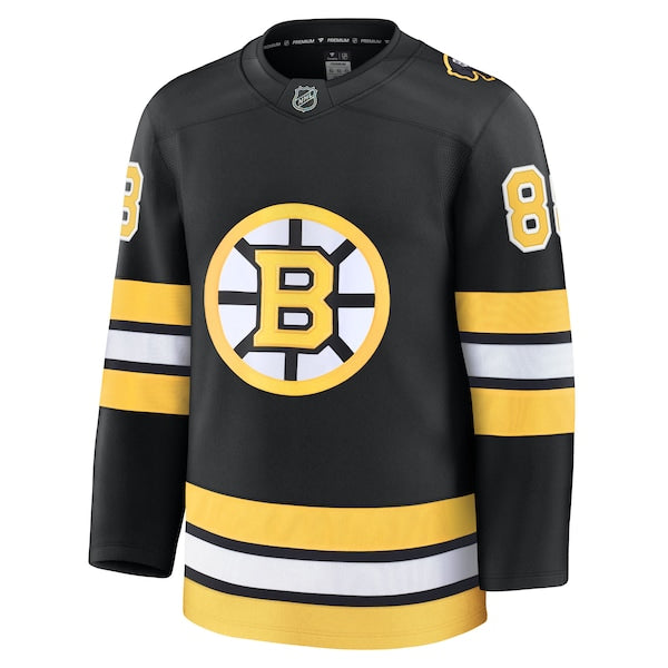 David Pastrnak Boston Bruins  Home Premium Player Jersey - Black/White
