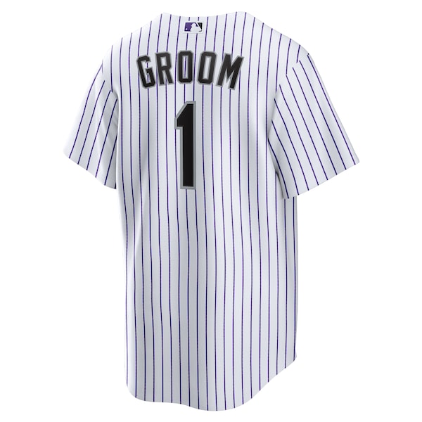 Colorado Rockies Nike #1 Groom Home Replica Jersey - White