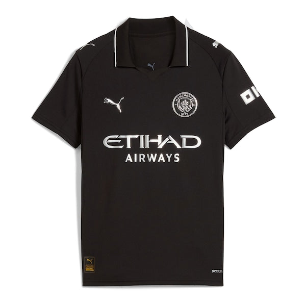 Manchester City Puma Youth 2025/26 Away Replica Jersey - Black/Green/Light Blue